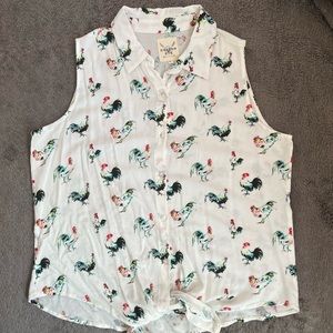 Womens Cotton & Rye Button Up Blouse